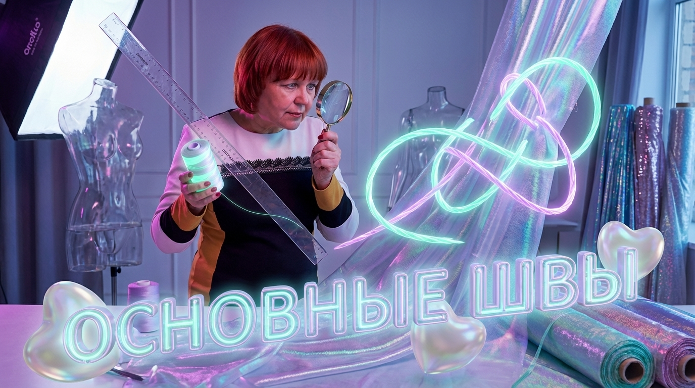 Примеры того, какие бывают виды швов для шитья, включая ручные и машинные строчки на лоскутах ткани для начинающих мастеров.