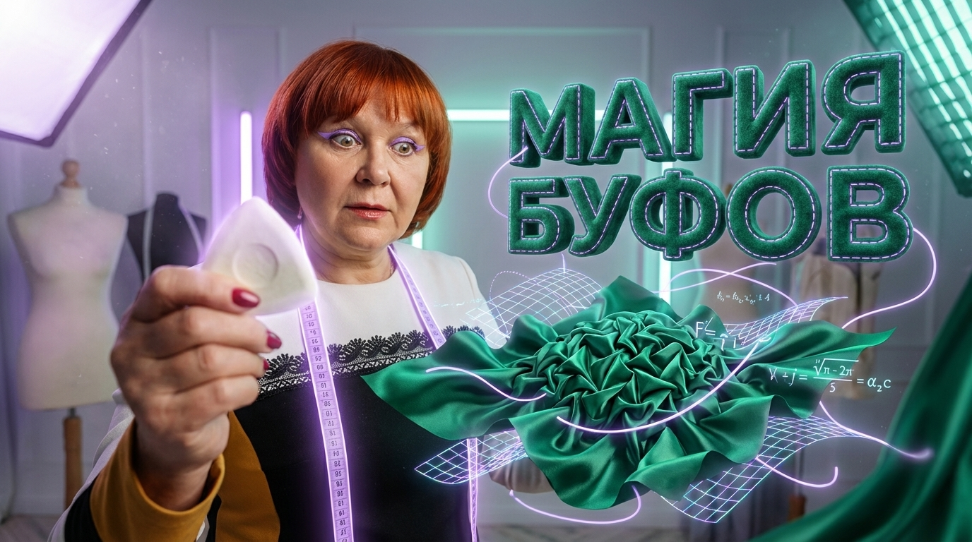 Детальный процесс формирования объемных складок на ткани. Наглядная техника буфы для красивого декорирования повседневной одежды.