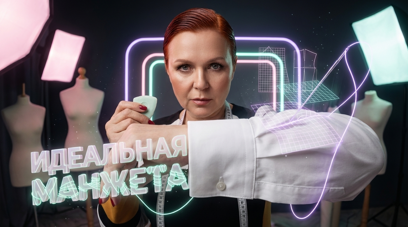 Детальный процесс того, как пришить манжету к рукаву швейной машины, показывающий ровную строчку без волн и перекосов ткани.