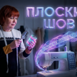 Подробная иллюстрация того, как сделать плоский шов на оверлоке или швейной машинке при пошиве трикотажа.
