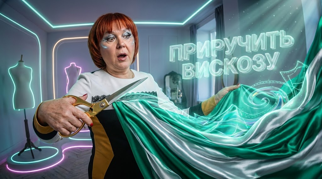 Отрезы легкой струящейся материи на столе закройщика. Разбираемся, вискоза это натуральная ткань или искусственная.