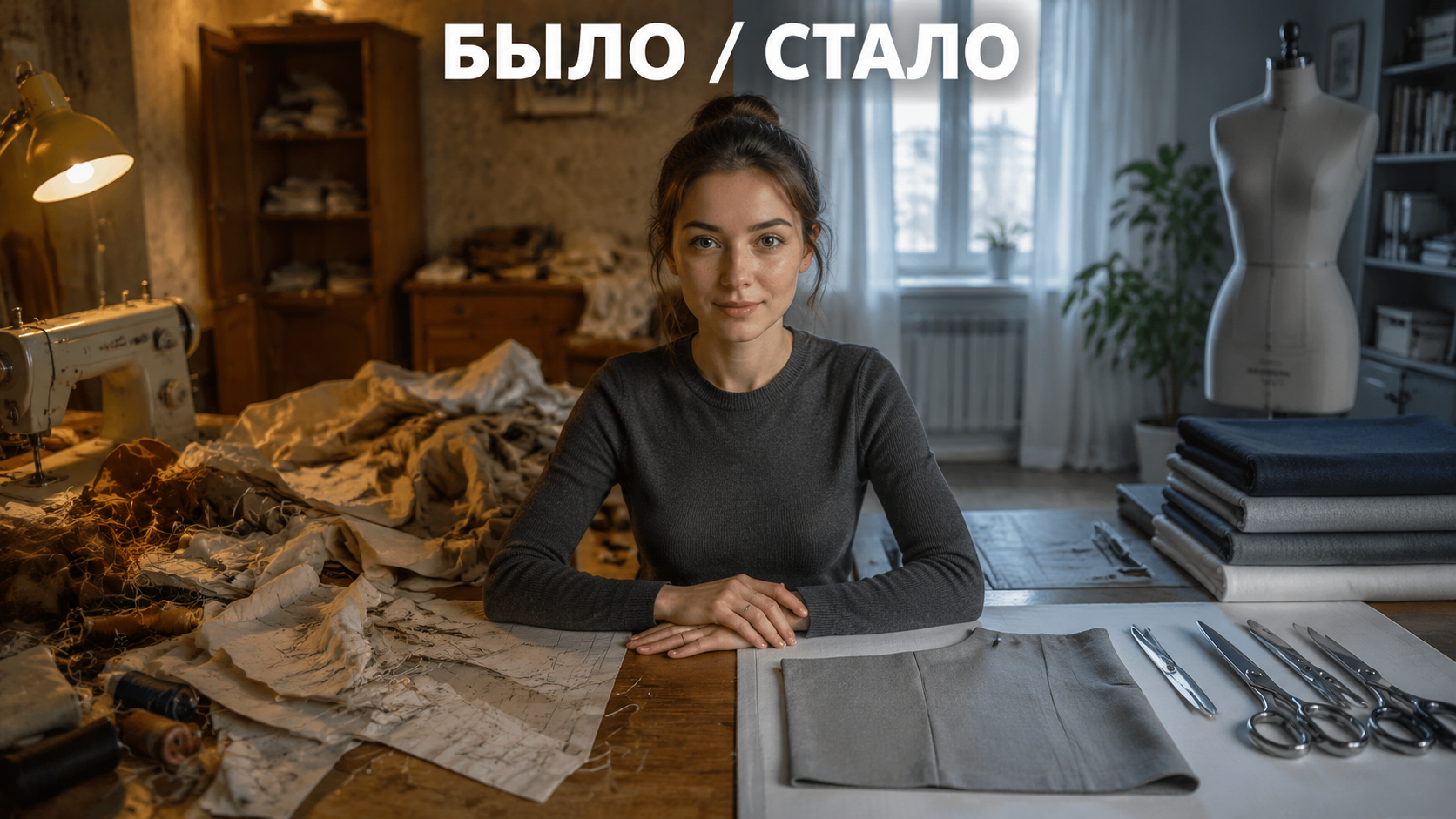 Швейная машина и оверлок для трикотажа в процессе работы с эластичными тканями на домашнем рабочем столе.