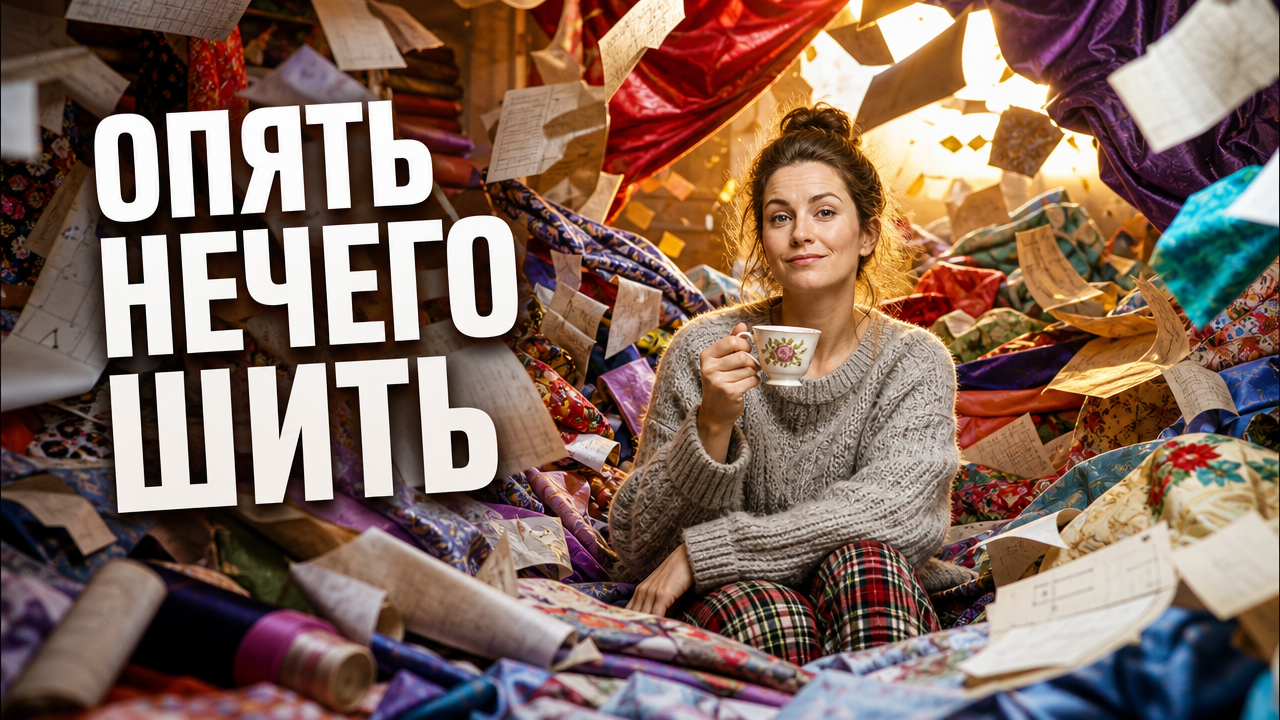 На столе разложен идеальный первый набор швеи: портновские ножницы, нитки разных цветов, игольница и сантиметровая лента