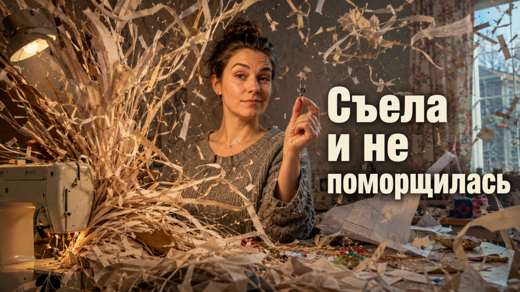 Швейная машинка с прижимной лапкой обрабатывает тонкую ткань, рядом стабилизатор для предотвращения стягивания края