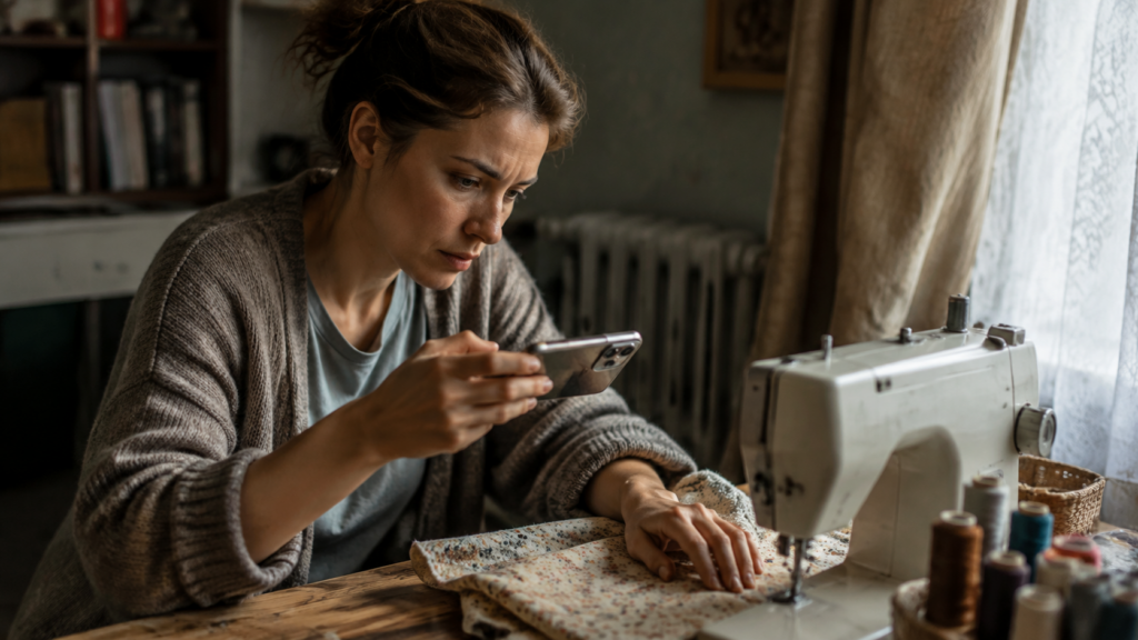 Фотограф снимает крупным планом руки мастера за работой, фиксируя естественные этапы процесса без постановки