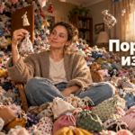 Комплект текстильных мешочков для хранения, стянутых одним узлом, без застёжек и молний, для мелких вещей