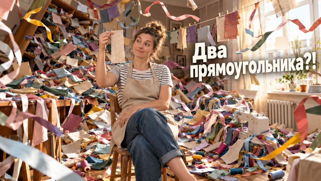 Пошив простого топа на завязках из двух прямоугольных кусков ткани без сложного кроя